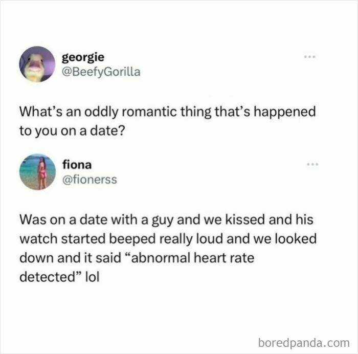 Romantic date story where a watch detects abnormal heart rate during a kiss