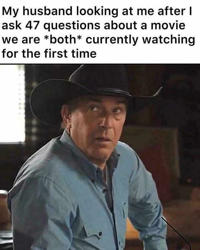 A meme with internet comments featuring a confused cowboy staring intensely.