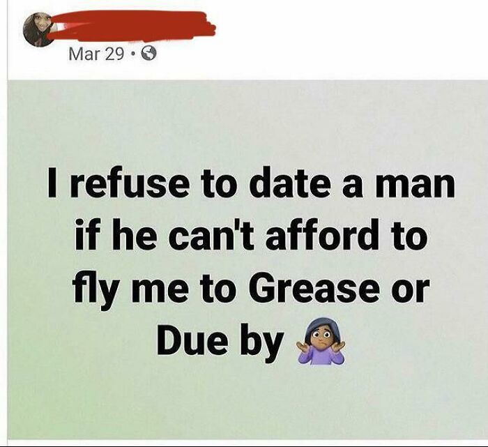 Social media post showing choosing beggars demanding to be flown to Grease or Dubai.