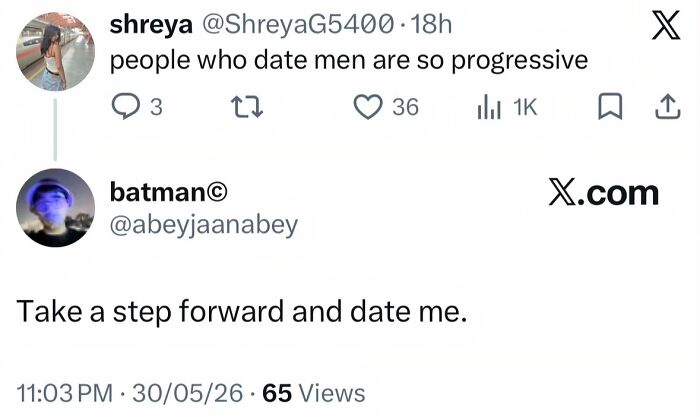 Twitter conversation about dating men with starry-eyed lovers keyword