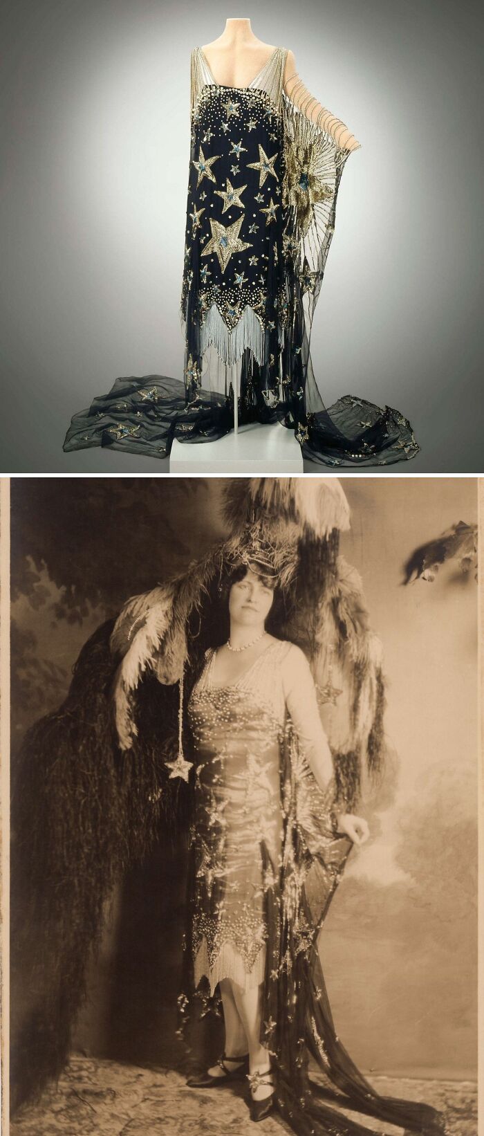 Marjorie Merriweather Post Wore This Black Silk Crêpe “Starry Night” Costume In 1926 At The Everglades Ball, An Annual Fancy Dress Ball Held At The Everglades Club In Palm Beach, FL