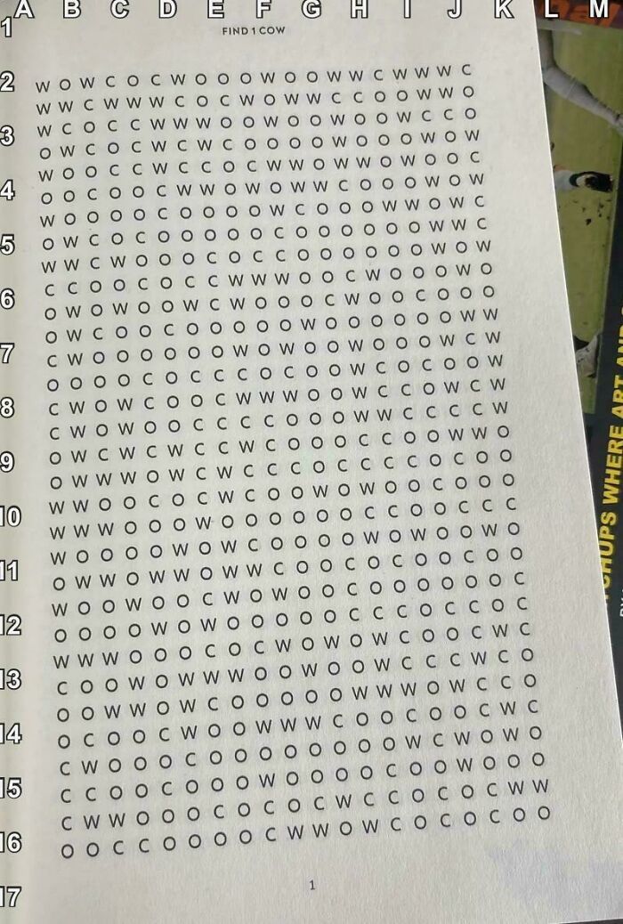 Find The Word Cow