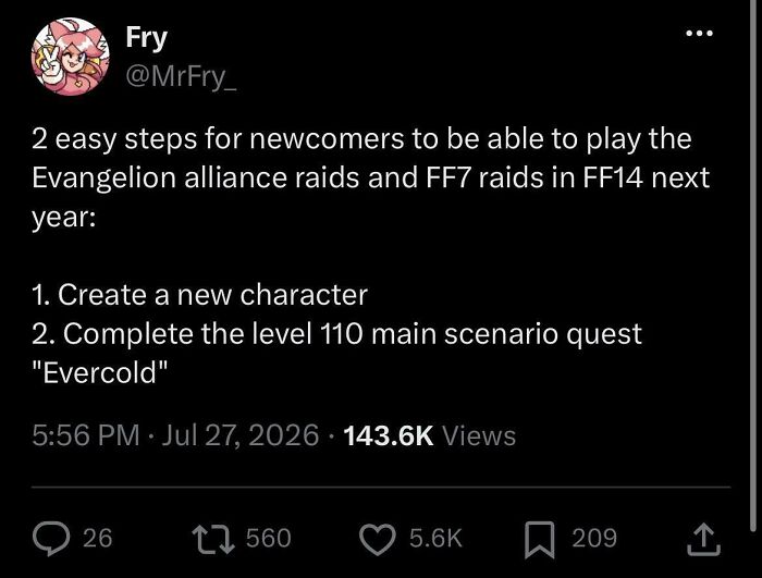 Instructions for playing Evangelion and FF7 raids in FF14 with two simple steps