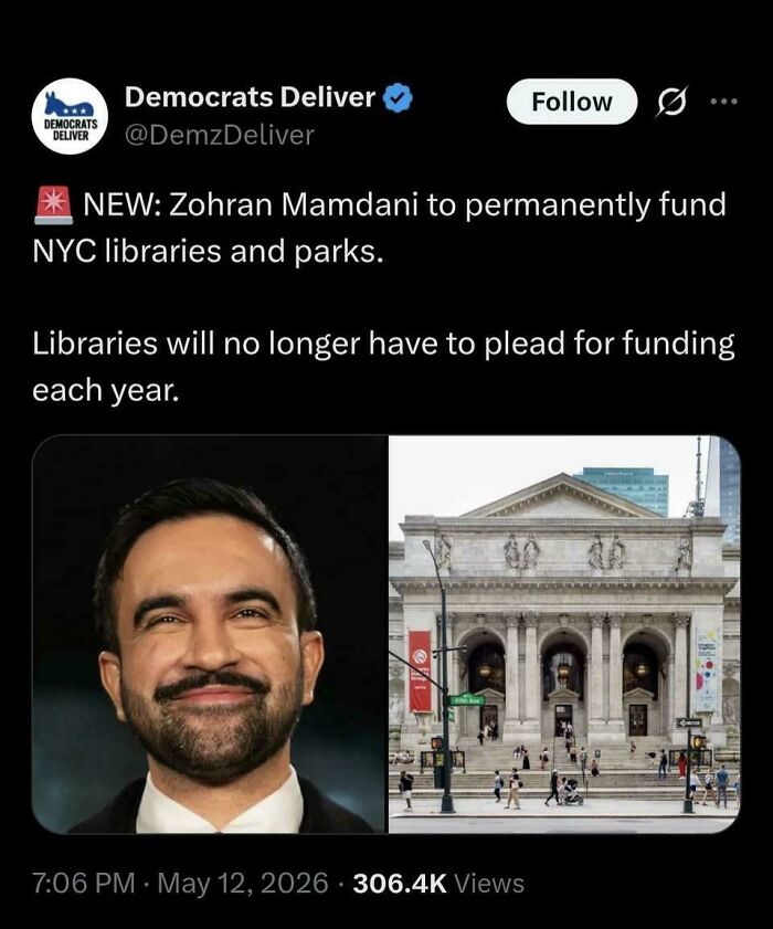 NYC libraries and parks permanent funding by Zohran Mamdani announcement