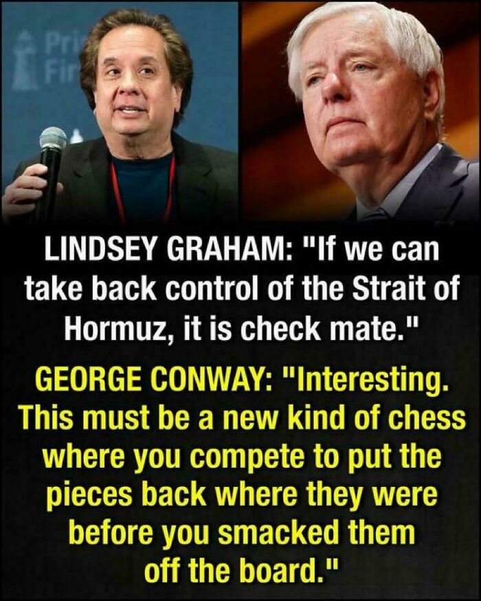 Lindsey Graham and George Conway discuss control of the Strait of Hormuz as a strategic chess move