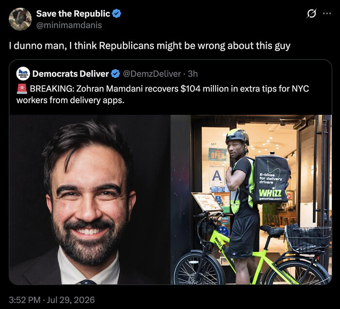Tweet about NYC worker rights and delivery app tips highlights current social justice issues