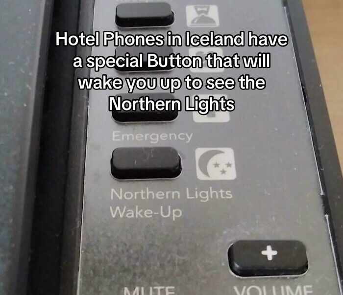 Hotel phone in Iceland has Northern Lights wake-up call button