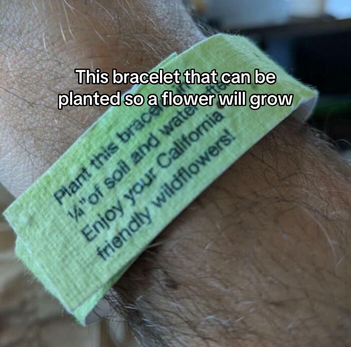 Plantable bracelet designed to grow flowers when planted in soil
