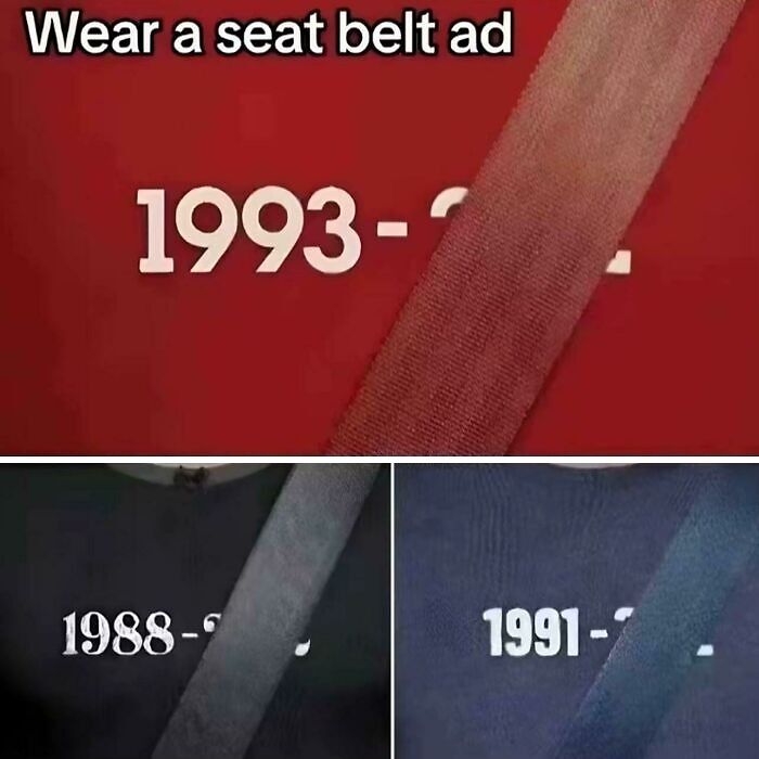 Seat belt ad using a clever design to show the importance of wearing seat belts