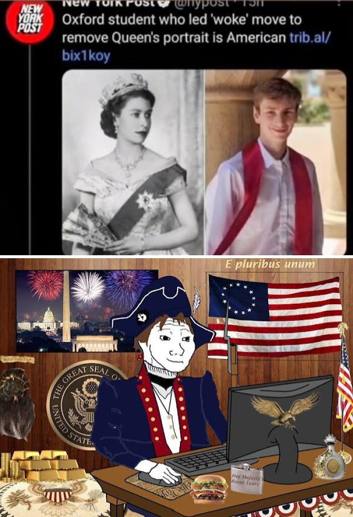 American student linked to removing Queen's portrait in news post