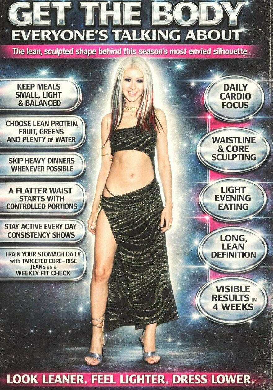 A vintage magazine page highlighting diet tips from the early 2000s.