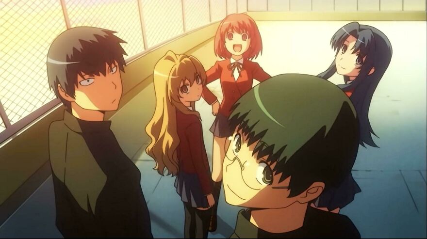 Anime characters from Toradora showing the distinct style of the early 2000s