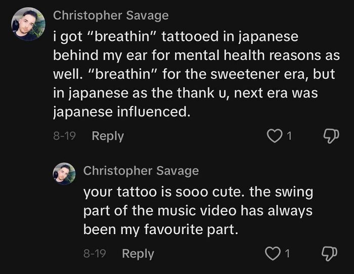 A commenter who pretended to be someone else and embarrassed themselves by complimenting their own tattoo comment