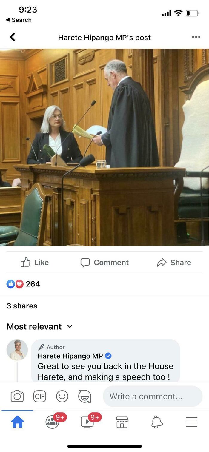 A screenshot showing a politician who pretended to be someone else on social media