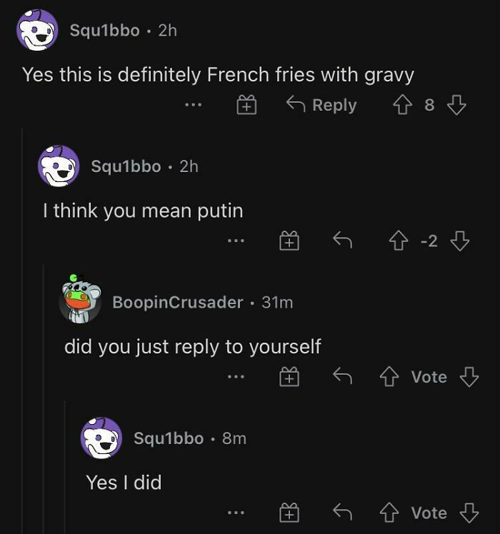 A Reddit user pretending to be someone else by correcting their own comment and getting caught.