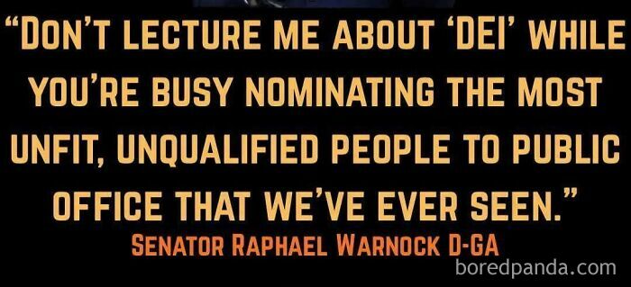 Senator Raphael Warnock criticizes public office nominations and DEI hypocrisy dystopian politics