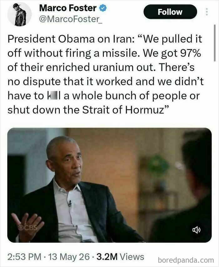 Obama interview discussing success of removing enriched uranium from Iran