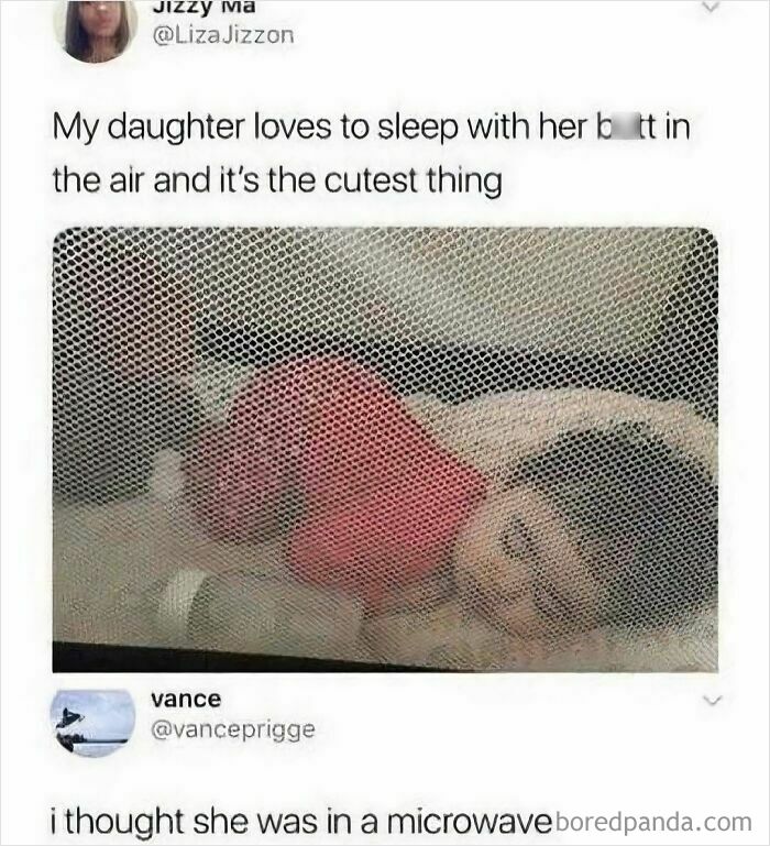 Edgy meme about a daughter sleeping with b**t in the air mistaken for a microwave moment