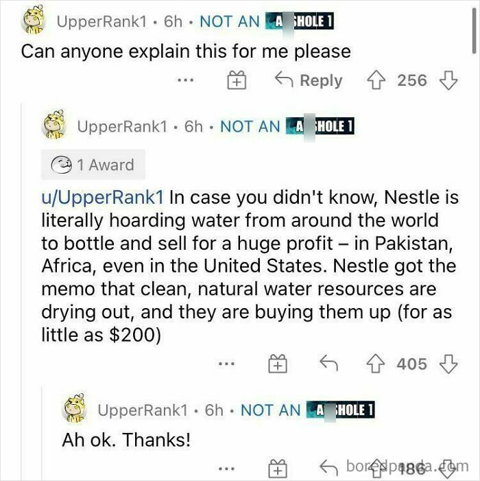 A Reddit exchange showing a user who pretended to be someone else asking and answering their own question.