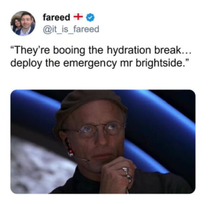 "They're Booing The Hydration Break, Deploy The Emergency Mr. Brightside"