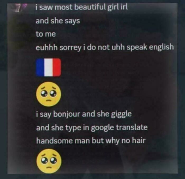 "Handsome Man But Why No Hair"