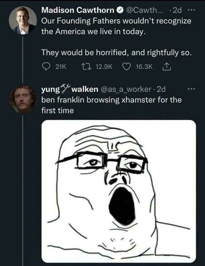 Ben Franklin Browsing Xhamster For The First Time