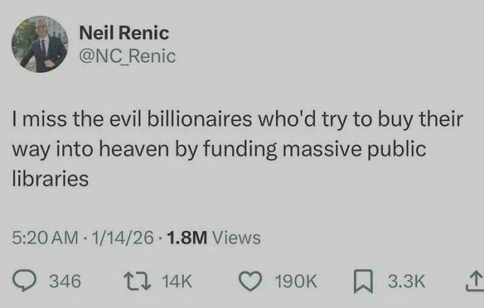 "I Miss The Evil Billionaires Who'd'