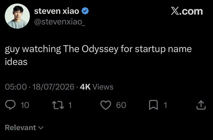 “Watching The Odyssey For Startup Name Ideas”