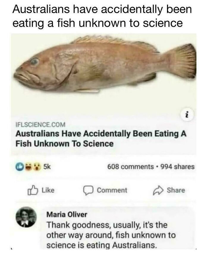 "Fish Unknown To Science Is Eating Australians"