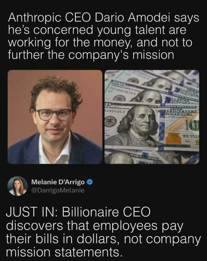 "Employees Pay Their Bills In Dollars, Not Company Mission Statements"