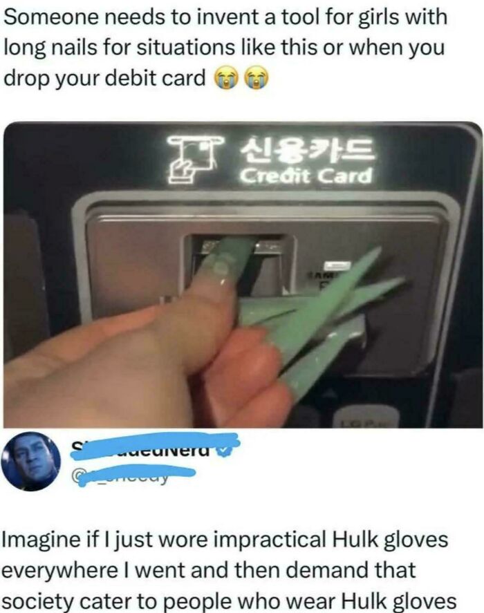 Imagine If I Just Wore Impractical Hulk Gloves Everywhere