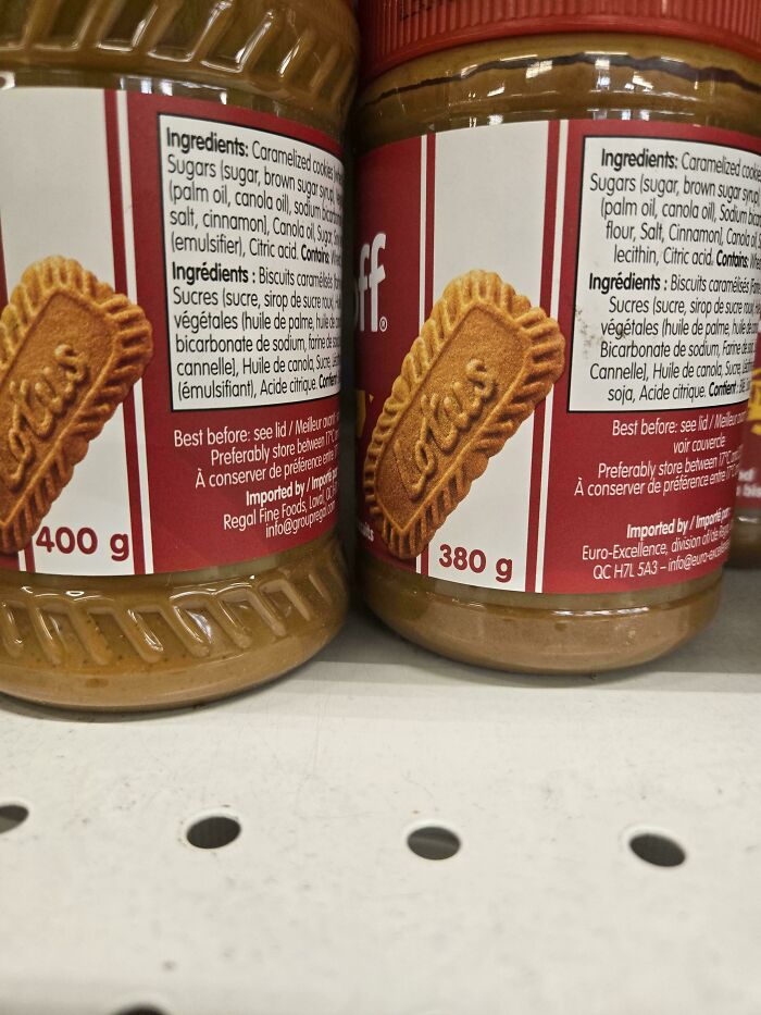 Biscoff Spread 400g To 380g