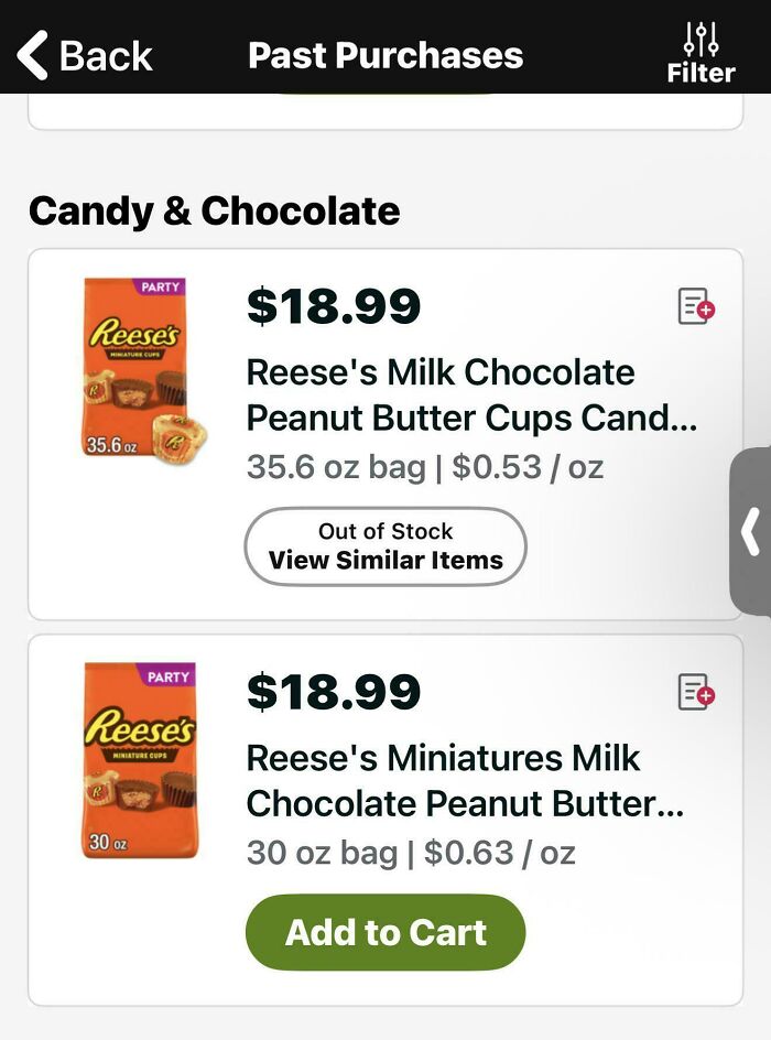 Reese First Gives Us Fake Chocolate, Now 5.6 Less Ounces. I Just Got This Account In July (Yes I Have A Problem), So This Just Happened