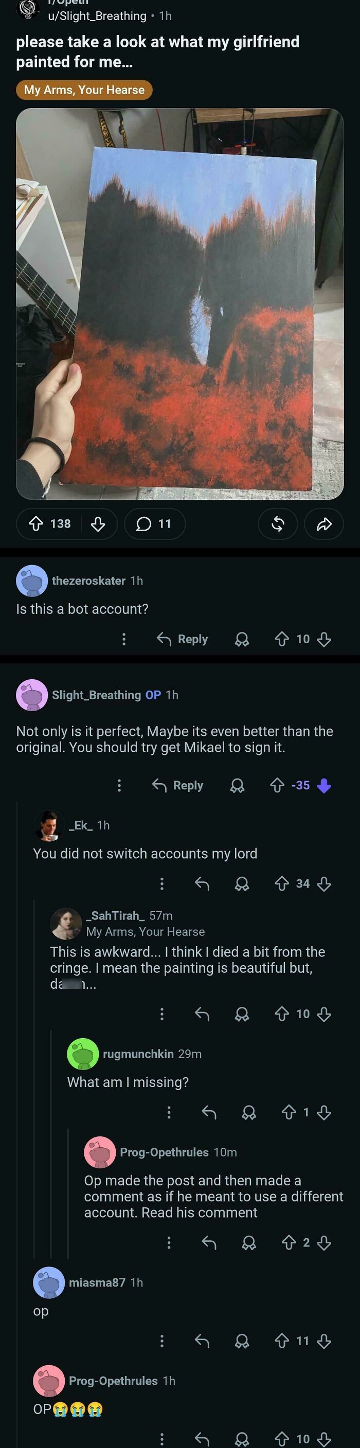 Guy Forgot To Switch Accounts