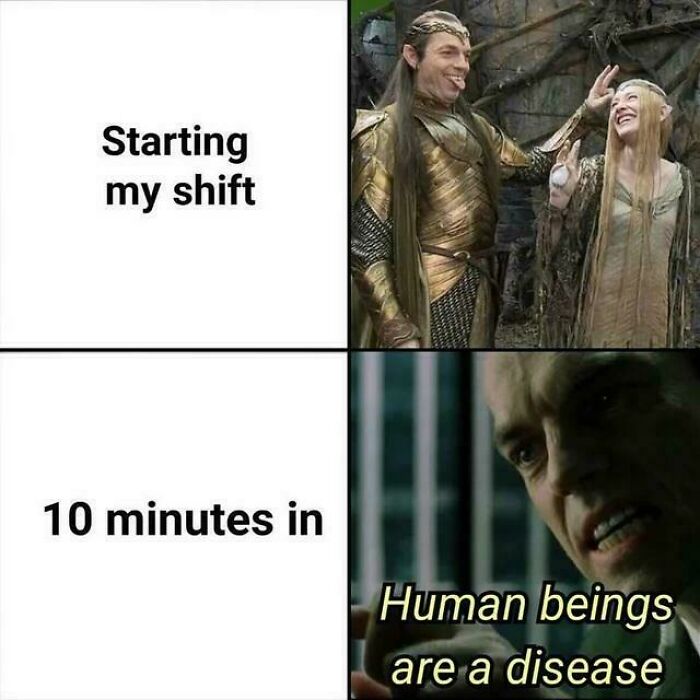 The Question Is Do We Hate People, Work, Or Both? Xd