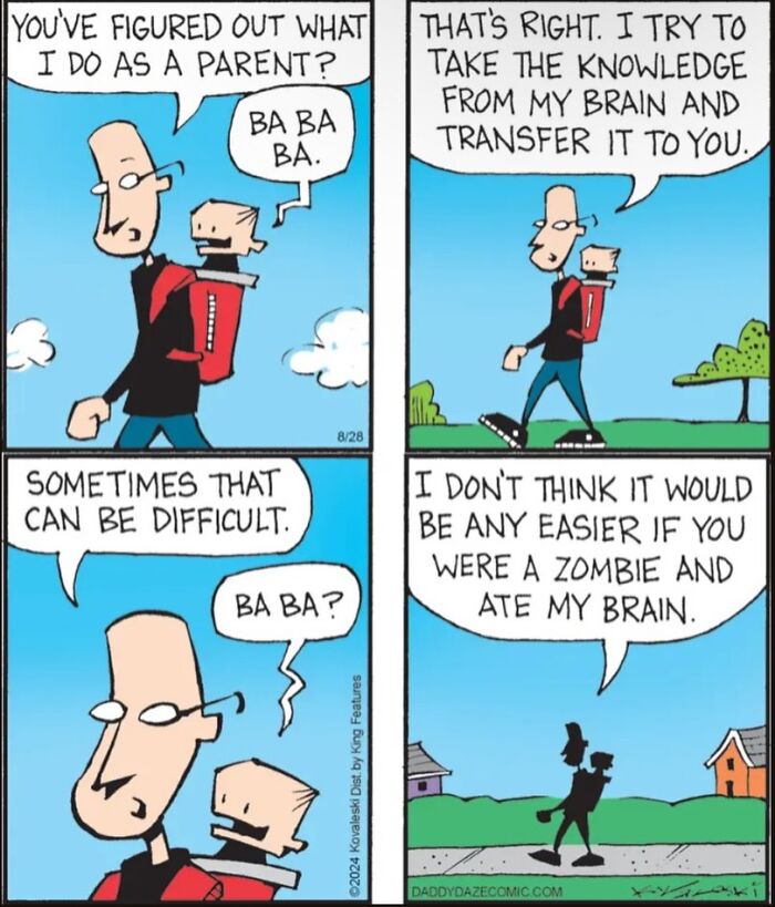 31 Funny ‘Daddy Daze’ Comics That Capture The Chaos And Confusion Of Raising A Little Kid