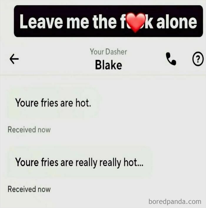 A hilariously awkward DoorDash driver text exchange highlighted in funny and ridiculous memes