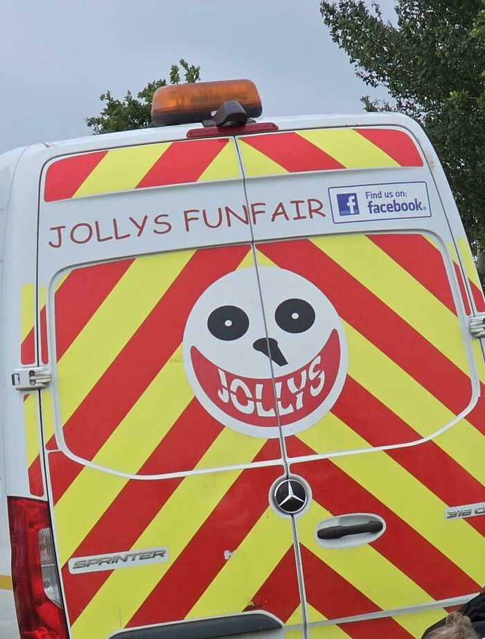 The Van And Equipment At The Local Funfair's Logo. They Advertise As Being Specifically Designed For Children; Somehow, I Have My Doubts