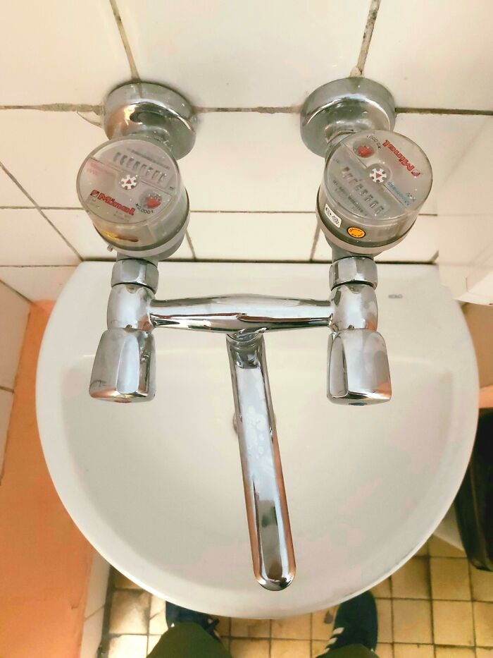 Could Be In Russian Hospital... Check Out My Russian Sneakers Camouflage - But It's In Another Slav Country. Btw - When You Pour Water, It's Going Out Of Sink... Masterpiece