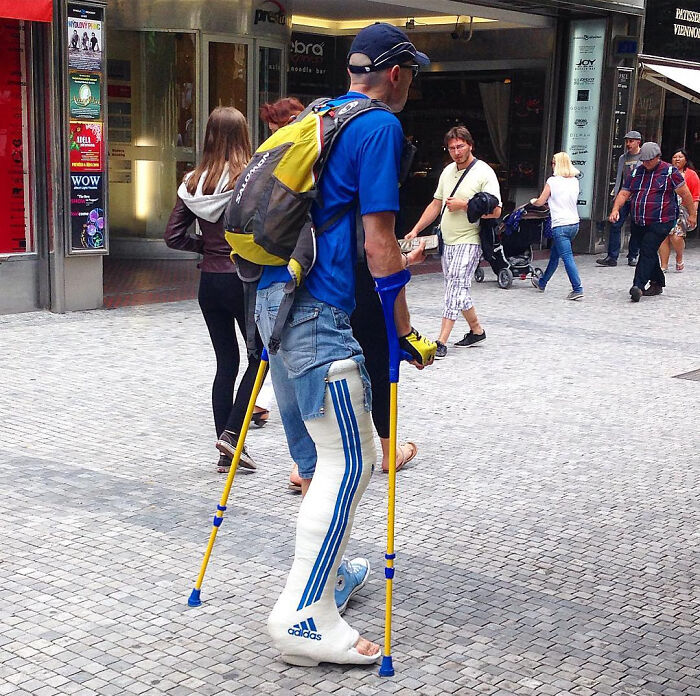Man With An Adidas Cast