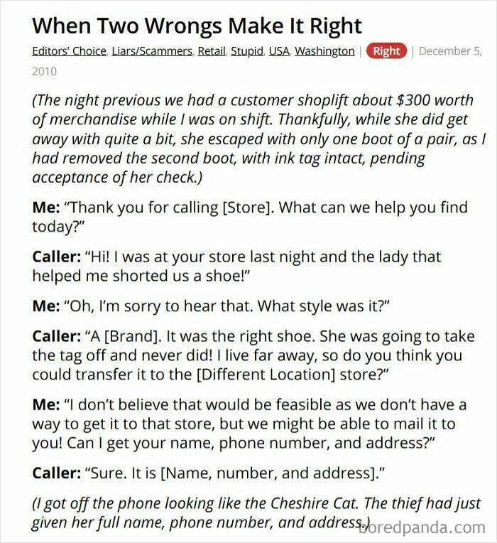 Customer complains about missing shoe in retail store customer service call