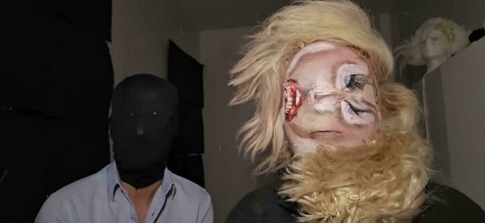 Disturbing and awful creations featured in surreal face paint and mask art.