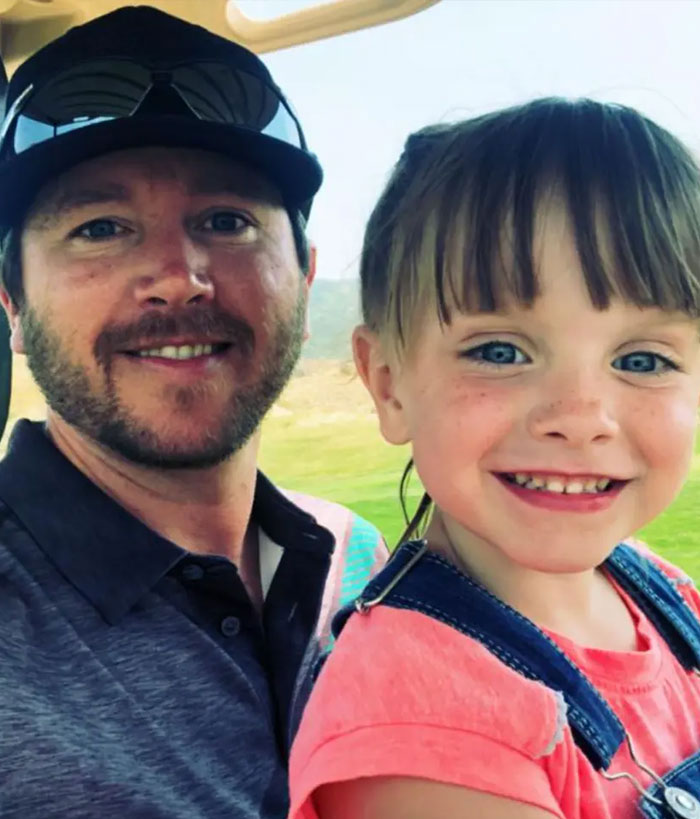 A man and a young girl with blue eyes smiling, details emerge in case of mom who ended daughter's life in Las Vegas hotel. A man and a young girl with blue eyes smiling, details emerge in case of mom who ended daughter's life in Las Vegas hotel.