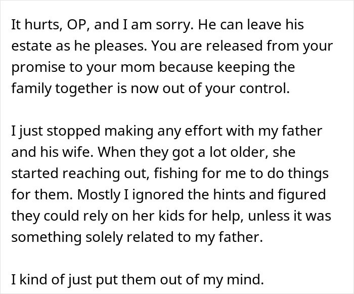 A comment about a widowed dad remarrying within 6 months and sending daughters a legal letter. A comment about a widowed dad remarrying within 6 months and sending daughters a legal letter.