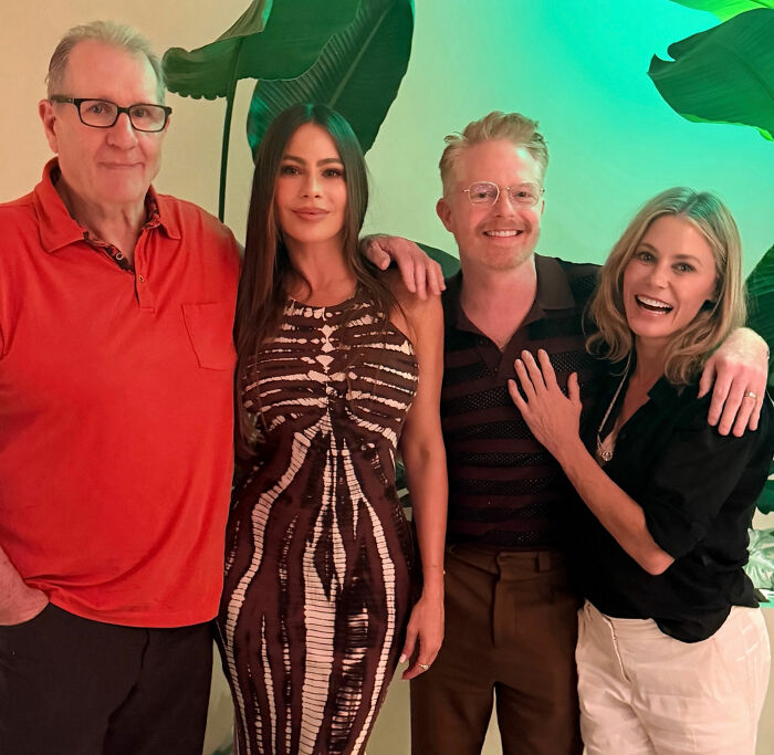 Modern Family stars at a reunion pic, showing familiar faces and some absent from the popular series.