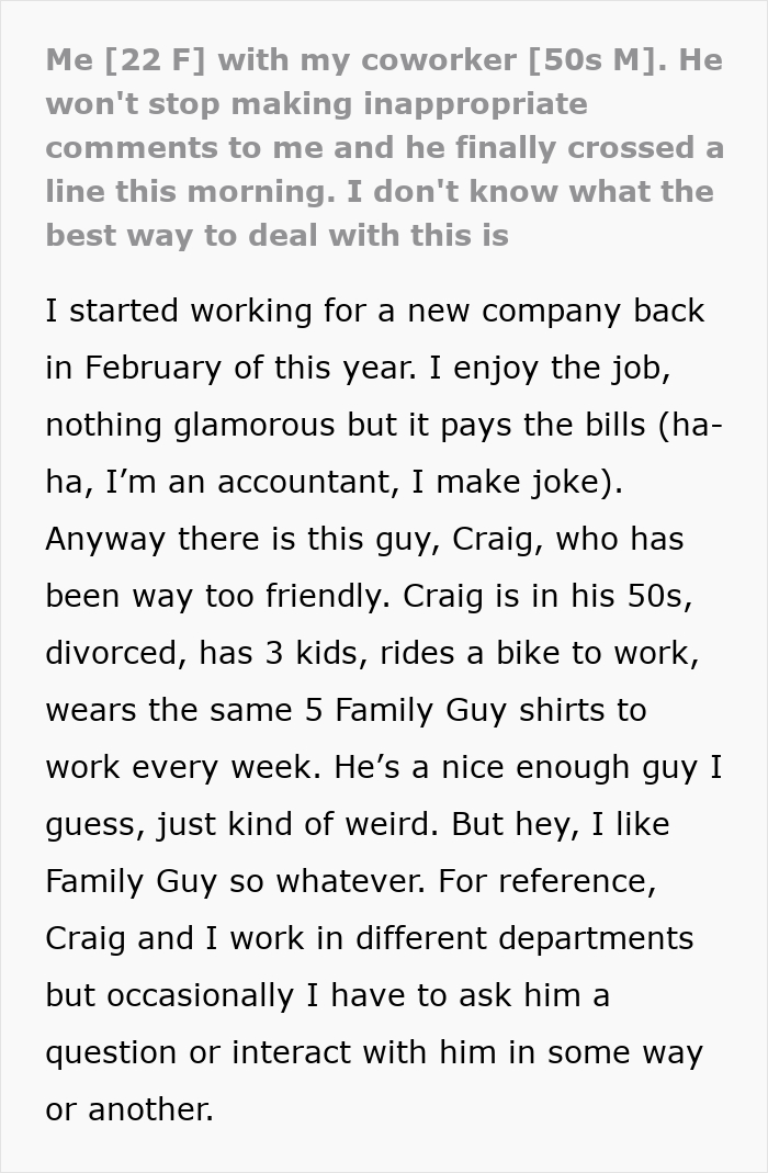Creepy Coworker Won't Take A Hint, Takes It Way Too Far In The Office Kitchen Creepy Coworker Won't Take A Hint, Takes It Way Too Far In The Office Kitchen