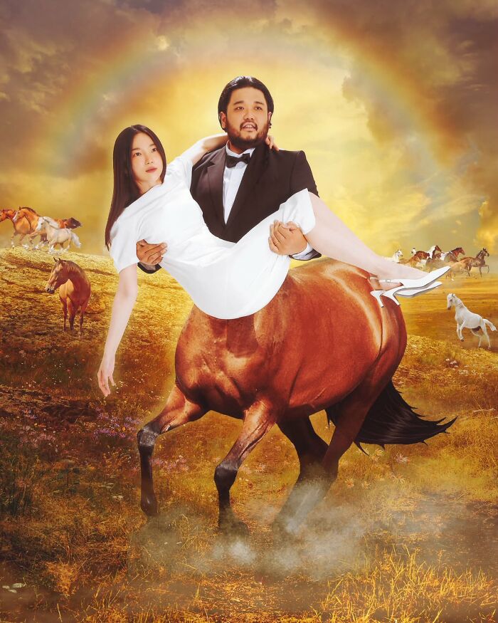 This Artist Turns People And Their Pets Into Hilariously Over-The-Top Fantasy Portraits (31 Pics)