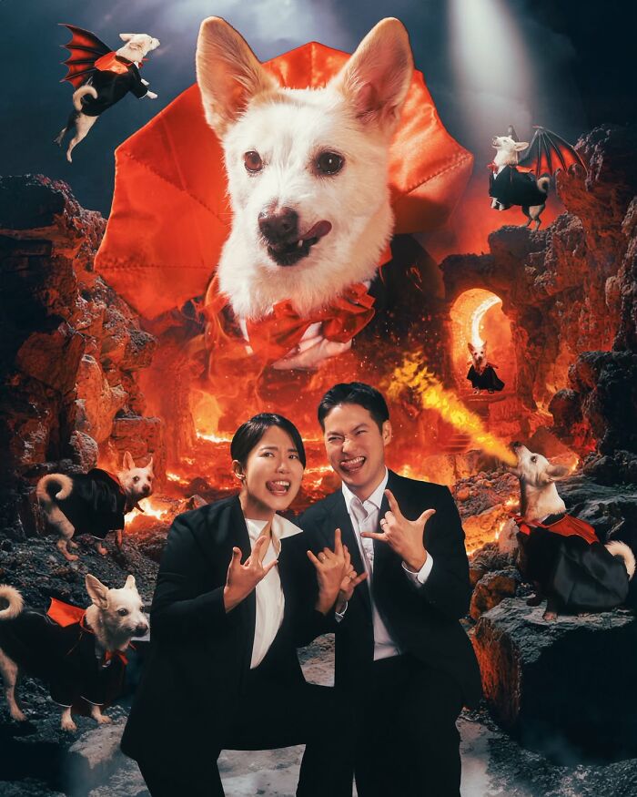 This Artist Turns People And Their Pets Into Hilariously Over-The-Top Fantasy Portraits (31 Pics)