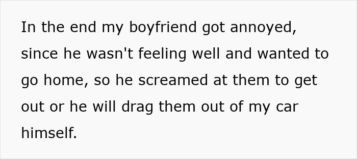 Boyfriend annoyed, tells drunk women to get out of the car. Boyfriend annoyed, tells drunk women to get out of the car.