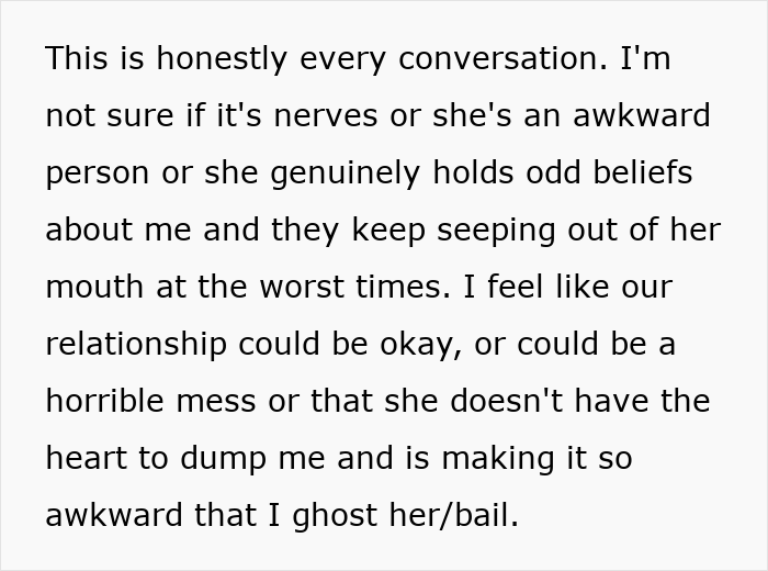 Guy Shares His Girlfriend's Weird Quirk, Doesn't Know If He Can Get Over It